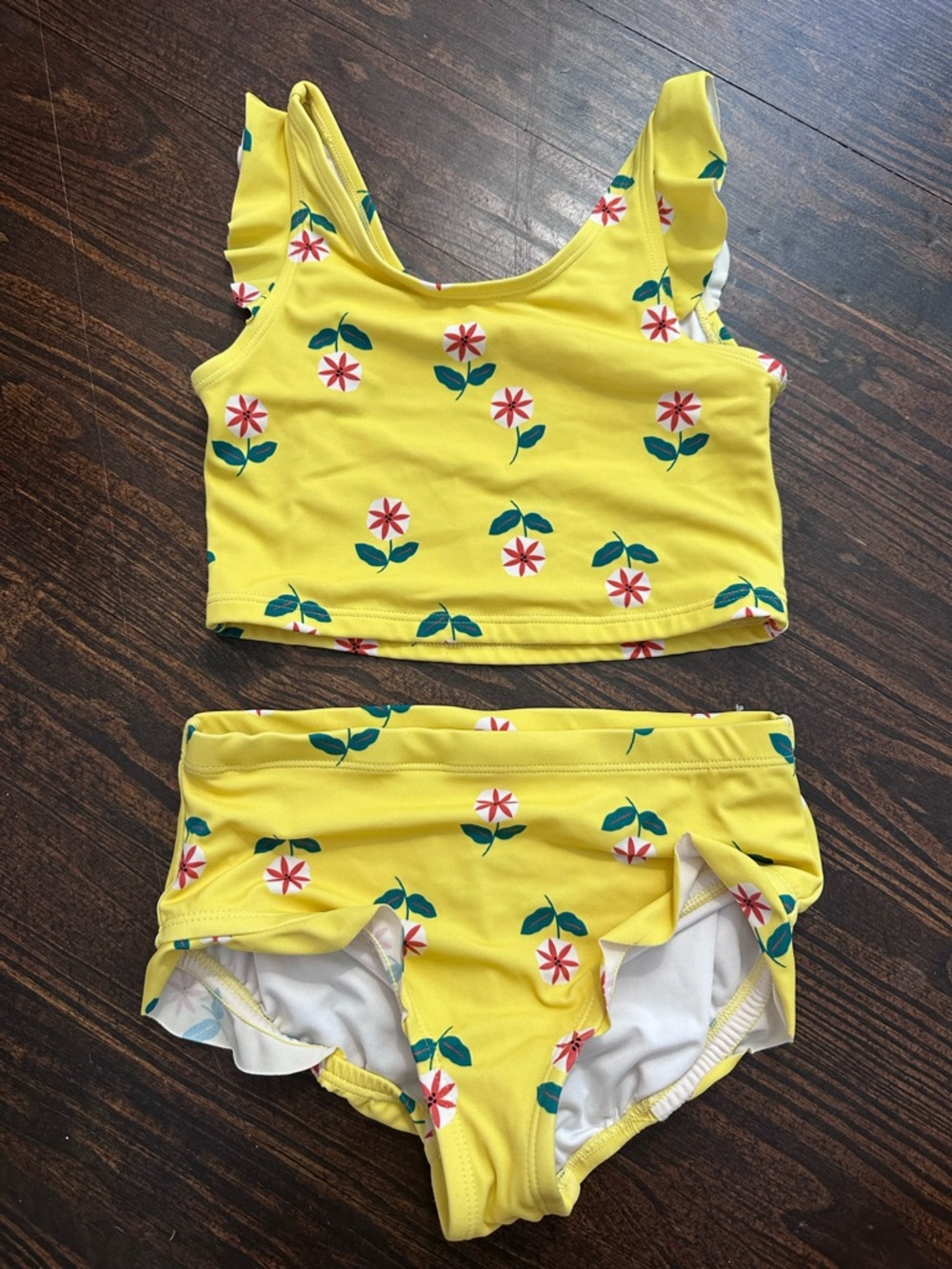 Hanna Andersson Yellow Floral Girls' Swim Bikini